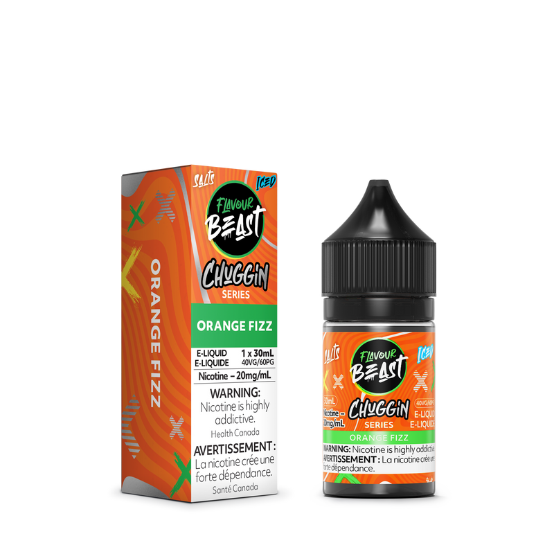 Flavour Beast E-Liquid- Chuggin Orange Fizz Iced Nic Salt (Provincial Excise Product)