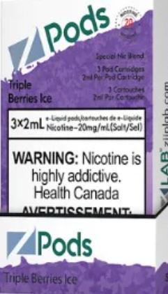 Triple Berries Ice - Z Pod 20mg Special Nic Blend (S Compatible)