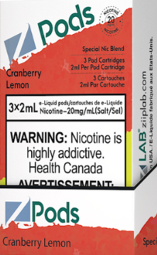 Cranberry Lemon- Z Pod 20mg Special Nic Blend (S Compatible)